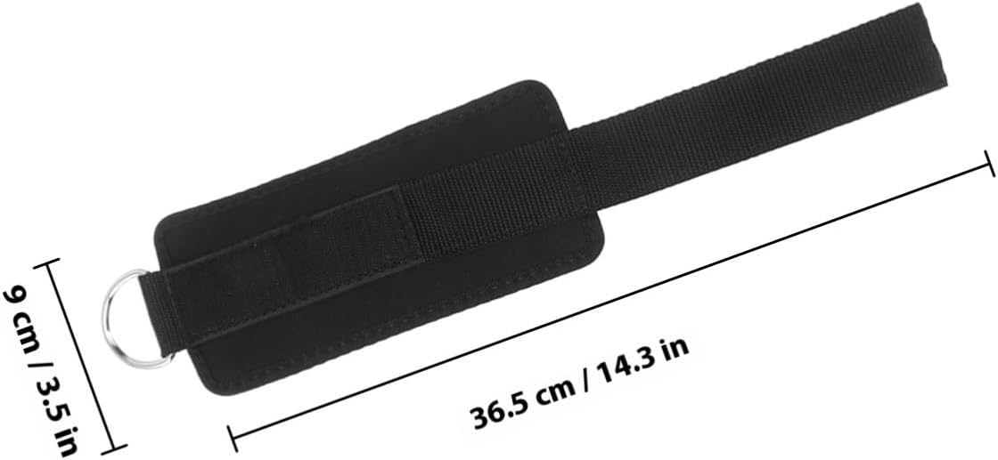 VOSAREA Adjustable Black Ankle Straps 2pcs Set with Buckle and D Ring for Leg and Core Strength Training, Neoprene Material, Secure Comfortable Fit for Aquatic Exercise and Water Aerobics