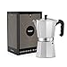 VonShef Espressokanne für den Herd, 600 ml Italienischer Espressokocher aus Aluminium für Gas- & Elektroherd - Mokkakanne für 12 Tassen mit Ersatz-Dichtung und -Filter