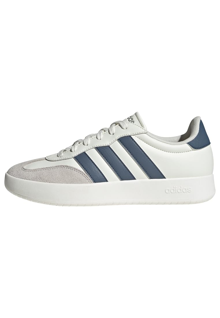 adidas Men's BARREDA Shoes, White/Preloved Ink/Grey One, 5 UK