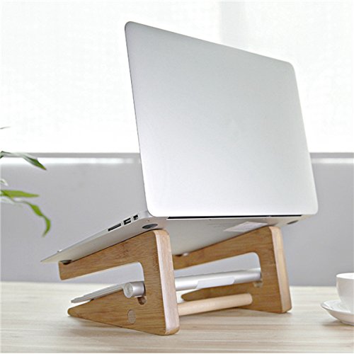 EsportsMJJ Multifunzionale in Legno per Desktop Stand Staccabile Supporto per MacBook Laptop Tablet Phone Keyboard