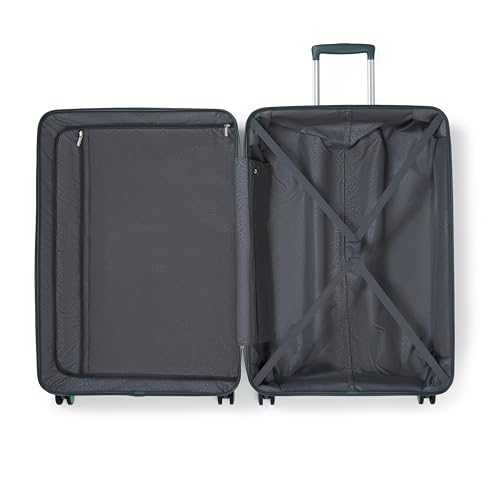 Image of American Tourister Qubiz | Check-in Trolley Bag (80 cm) | 360 8 Wheel Travel Luggage | Hard Case Polypropylene Suitcase | Recessed Combination Lock | Green