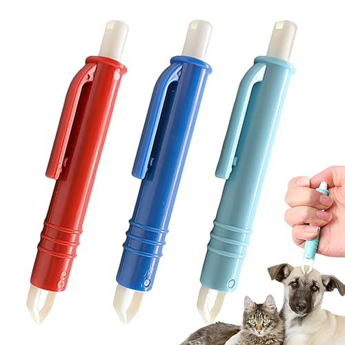 Ferramenta de Remoção de Carrapatos | Kit de Puxador para Remover Carrapatos para Animais de Estimaç