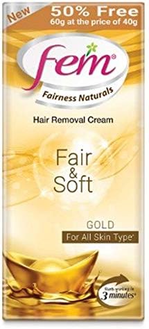 Fairness Naturals Hair Removal Cream Fair And Soft - 40 G (50% Extra) for Women