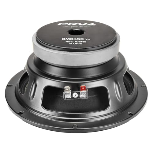 Image of PRV AUDIO 8 Inch Midbass Speaker 8MB450 v2, 450 Watts, 8 Ohm, 2 Inch Voice Coil, Pro Audio Loudspeaker (Single)