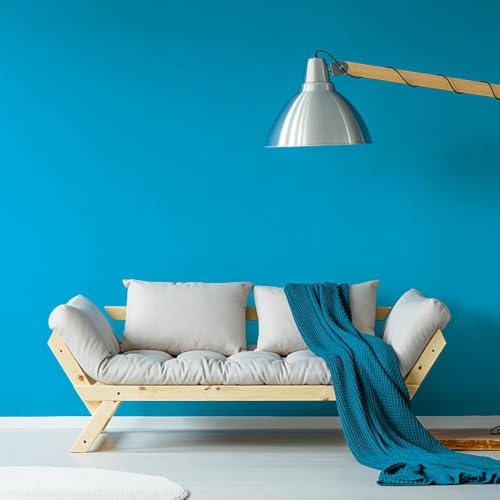 Image of HOME13Matte Wallpaper Peel & Stick Contact Paper Decorative Self Adhesive Vinyl Wallpaper for Kitchen Cabinet Furniture Countertop Waterproof (24inches by 216inches, Dark Sky Blue Matte Wallpaper)