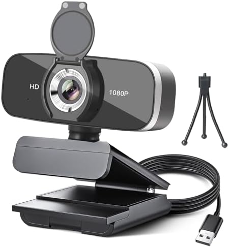 Webcam C28 1080P 2K 4K HD com capa de privacidade e suporte de tr...