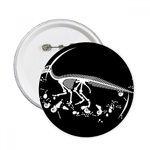Pins os de dinosaure decoration vetements badge rond noir bouton multicolore cadeau