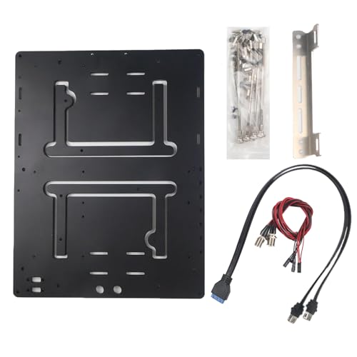 Image of Open Air Frame Computer Case PC Test Bench Aluminum Computer Cases Shell, Support Installation of Water Cooling Devices Compatible with ITX /MATX /ATX Motherboards(ATX Motherboard)