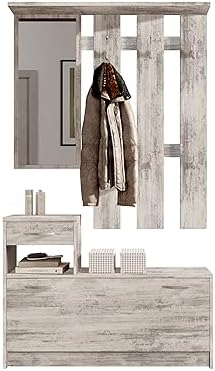Deacon - Halkast met 2 deuren - Grijs - 90x33x190 cm Deacon - Halkast met 2 deuren - Grijs - 90x33x190 cm