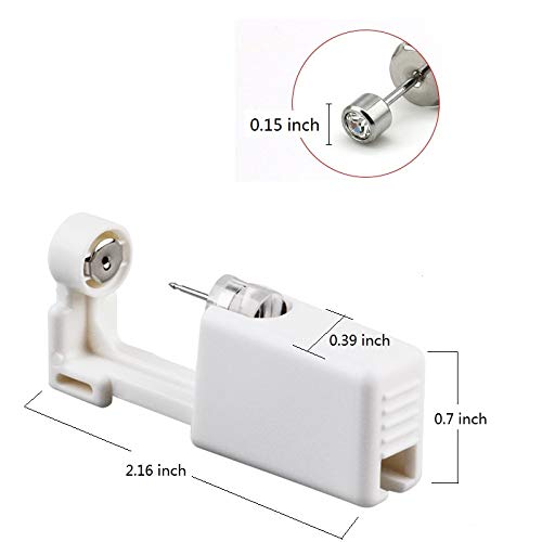 Pimoys 4Pcs Painless Ear Piercing Gun Disposable Safety Asepsis Piercing Tool Kit With Ear Studs #TOP1