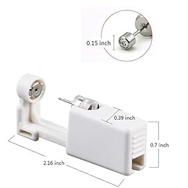 Pimoys 4pcs Painless Ear Piercing Gun Disposable Safety Asepsis Piercing Tool Kit with Ear Studs
