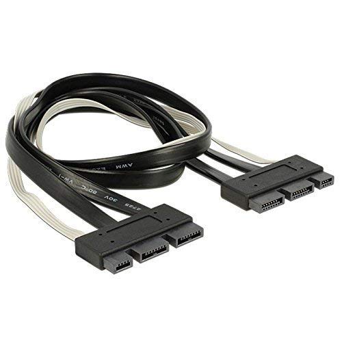 CY 50cm SFF-8639 PCI-E SATA 3.2 Express 18pin (7+7+4) Male to Express 18pin Male Data Raid Cable