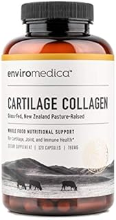 Enviromedica Tracheal Cartilage Collagen Supplement Capsules of Undenatured Type II Bovine Collagen Protein sourced from Grass Fed New Zealand Beef (120ct)