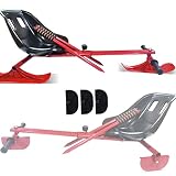 Diseño humanizado: el trineo de dirección para niños y adultos adopta el diseño de apariencia de go kart. El asiento grande ensanchado hace que su postura al sentarse sea más cómoda. La longitud se puede ajustar según la altura y proporciona la mejor experiencia de conducción. Carga 180 kg, también puede satisfacer las necesidades de los adultos.
