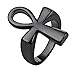 Black Gun Plated Cross Ankh Ring, Size 10