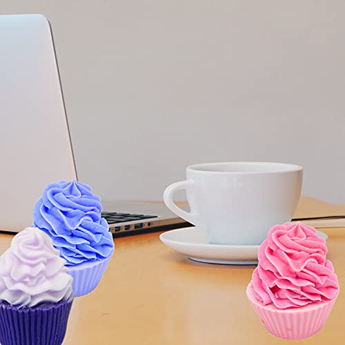 Onnpnn Ice Cream Shape Silicone Mold, 3D Ice Cream Cup Cake Molds, Ice-Cream Cone Candle Mold, Handmade Soap Aromatherapy Plaster Molds For Chocolate Craft Fondant Diy Ornaments Bath Bomb Resin Clay #TOP6