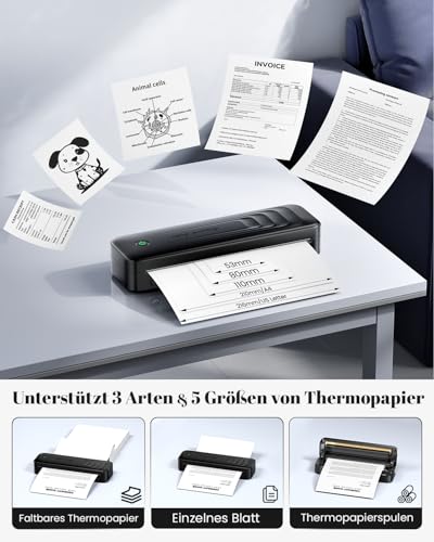 Imprimante Portable Bluetooth A4 thermique compatible Android iOS et ordinateur - 4