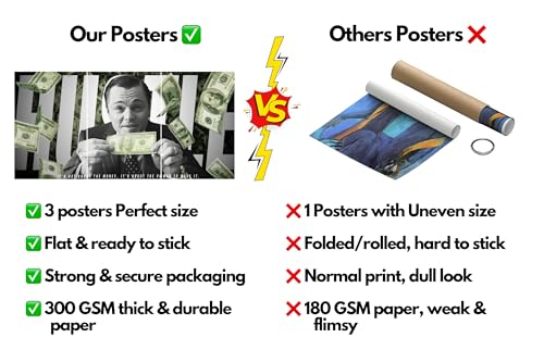 Generic Wolf of Wall Street Wall Posters Set of 3 Pack of 3 - Image 5