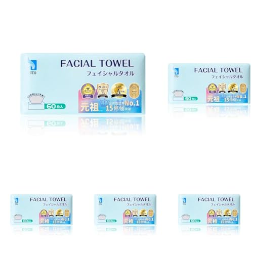 ITO �t�F�C�V�����^�I�� (�P�i) 60���� �N�����W���O�^�I�� OEKO-TEXR�F�� �Ԃ����ɂ��D���� �R�b�g���^�I�� �g���̂ă^�I�� �q���� ���r��΍� �t�F�C�X�P�A ITO�I���W�i���L����G���{�X �X�L���P�A�^�I�� (× 5)