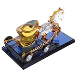 Cadeau attentionné : cette pièce d'animaux en cristal de collection, inspirée des figurines de l'année du cheval 2026, est un cadeau mémorable du nouvel an chinois ou un pour vos proches et collègues, décoration de tableau de bord de voiture, statue de cheval en cristal