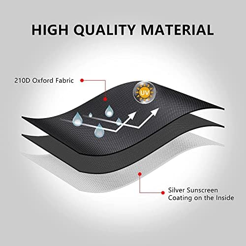 Parasol Cover Waterproof 210D Cover with Rod Rip Proof Oxford Fabric Heavy Duty Windproof Banana Parasol Cover with Zip for Garden Outdoor Cantilever Umbrella (265cm X 40/50cm)