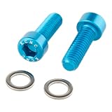 ケーシーエヌシー(KCNC) 自転車 アルミ ボトルケージ ボルト 2PCS ブルー M5/15MM