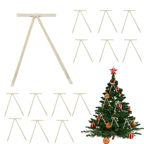 OWILIWO 24pcs Velvet Christmas Tree Bows, 5 x 7 Inch Christmas Tree Bow Rustic Crafts Gift Bows, Velvet Ribbon Bow for Xmas Wreath Garland Wedding Home Tree Indoor Outdoor Decorations (Beige)