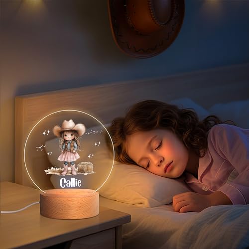 Lámpara de noche personalizada con base de madera de haya miniatura 5