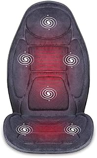 Snailax Vibration Massage Chair with Heat - 6 Vibrating Massage Motors, 3 Heat Levels, Back Massager, Massage Seat Cushion, Massage Chair Pad for Home Office use