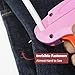 Stitch Gun for Clothes - Includes 6 Fine Needles, 1000 White & 1000 Black Fasteners, Handheld Stitch Gun - Quick Clothing Fixer, Tag Gun for Clothes (Pink Red)