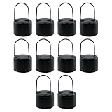 Tighall Black Chain Link Fence Loop Caps, Iron Chain Link Fence Parts, 2-5/8