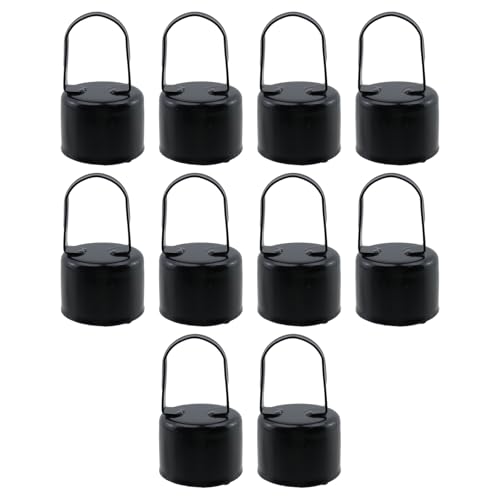 Tighall Black Chain Link Fence Loop Caps, Iron Chain Link Fence Parts, 2-5/8