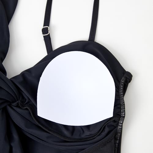 Image of IFFEI Women One Piece Swimsuit Mommy and Me Tummy Control Bathing Suit Cutout High Waisted Girls Swimwear Beachwear