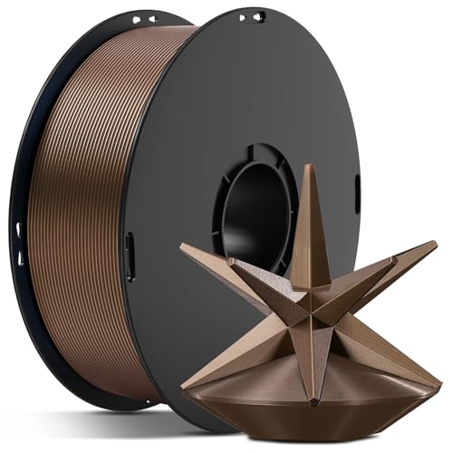 Image of ANYCUBIC Silk Filament, Metal-Like PLA Shiny Clog-Free 3D Printing PLA Filament 1.75mm Dimensional Accuracy + /- 0.02mm, 1KG Spool (2.2 lbs), Metal Copper