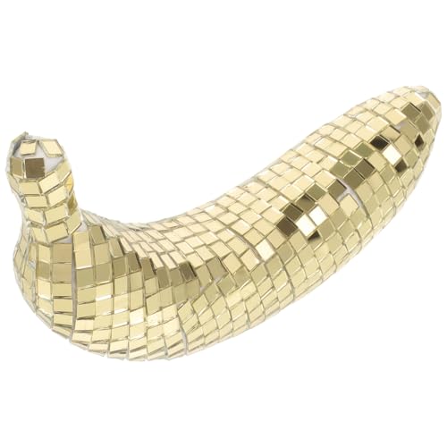 Image of Alipis Disco Style Banana Ornament 6.49X2.75X1.77In Mirror Reflective Tabletop Decor for Disco Party Supply Home Office Decoration