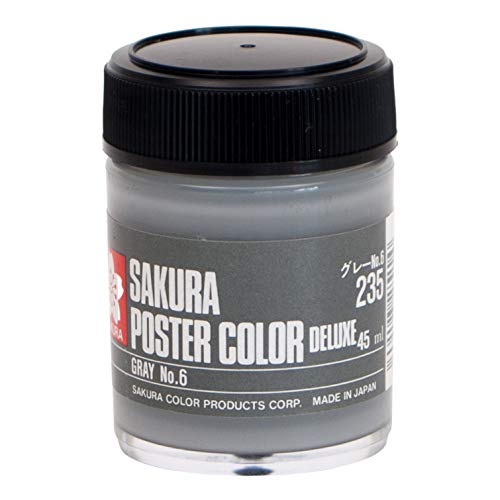 サクラクレパス 絵の具 ポスターカラーDX 45ml グレーNo6 PWD45ML#235