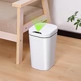 Tydle 【ぴったりと置ける】ゴミ箱 自動 9l センサー 電池式 幅18.3×奥行20×高さ32cm 自動ゴミ箱 スリム フタ付き 自動開閉式 振動センサー付き 小型 ダストボックス おしゃれ 角型 ゴミ袋が見えない 開けっ放し可能 生活防水 省エネ設計