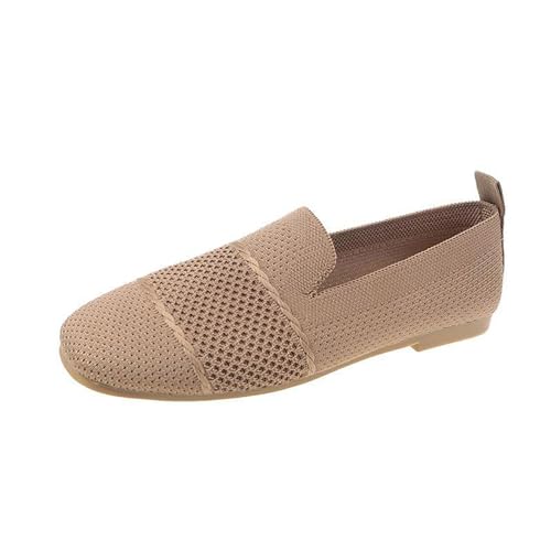 Chaussures plates en tricot souple antidérapantes et faciles à enfiler