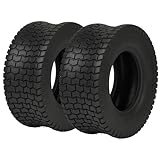 16x6.50-8 Lawn Tractor Tires Replacement - 4PR Tubeless Durable, with Deep Ribbed Treads, Rim Not Included(2-Pack)