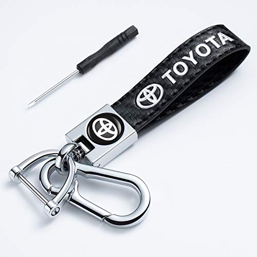 Genuine Leather Key Chain Suit for Toyota Avalon, Camry, Prius,Avalon Corolla RAV5 Highlander Keychain Keyring Family Present for Man and Woman,Accessories