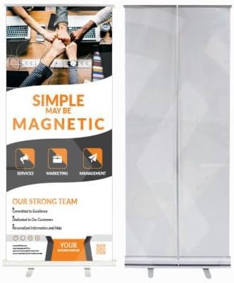 31.5" X 78" Retractable Roll up Banner Stand Trade Show Display 33" Hardware Only