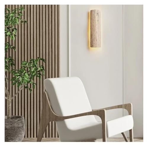 Generico Lampada da parete, Lampada da parete moderna e minimalista in pietra calcarea Camera letto Lungo corridoio Scala Atmosfera retrò Soggiorno di fondo(35cm,6000K)