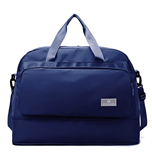 Gym Waterproof Bag, Sport Tote Bag And Travel Duffel Bag With Wet Pocket For Travle, Sport Gym And Swimming (Blue) #TOP9