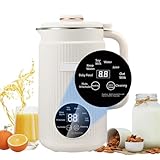 Milky Leche Vegetal Maquina, Máquina para Hacer Leche Vegetal Casera 1200ml,10 Cuchillas de Acero Inoxidable, 8 Programas Automáticos y Función Mantener Caliente (Blanco)
