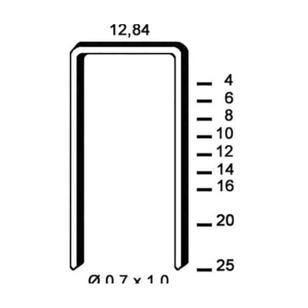 10.000 punti metallici zincati O-19-4.5x19x0.7x1 mm - D-Work