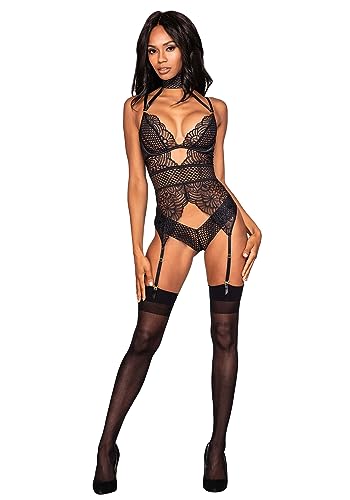 Lingerie femme chic : porte-jarretelles zigzag et sous-vêtements sexy