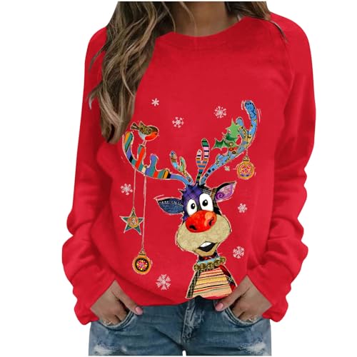Generisch Weihnachtspullover Damen Lustige Weihnachtsoutfit...