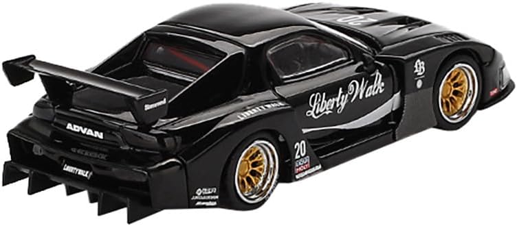 Diecast Collectibles Model Car Compatible with Mini GT 1:64 Mazda RX-7 LB-Super Silhouette – Liberty Walk Black Limited Edition MGT00785 image 4