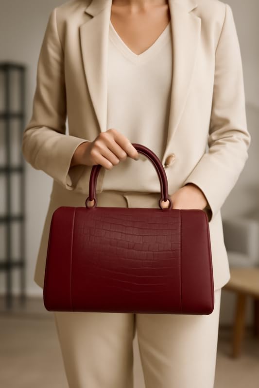 Image of Havilah Women Hand Bag Shoulder Handle Bags Large Capacity Genuine Leather Hand Bags For Women Brown