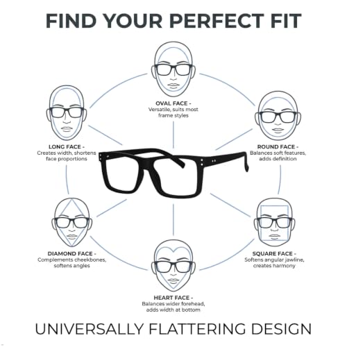 Image of Eyekepper 5.0 Reading Glasses Men, Oversized Readers for Women,4 Pack Black